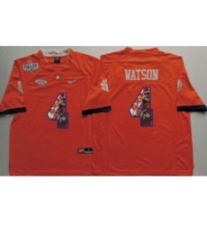 Clemson Tigers #4 Deshaun Watson Orange Player Fashion Stitched NCAA Jersey