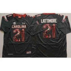 South Carolina Fighting Gamecocks #21 Marcus Lattimore Black Player Fashion Stitched NCAA Jersey South Carolina Fighting Gamecocks #21 Marcus Lattimore Black Player Fashion Stitched NCAA Jersey