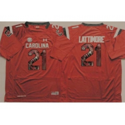South Carolina Fighting Gamecocks #21 Marcus Lattimore Red Player Fashion Stitched NCAA Jersey South Carolina Fighting Gamecocks #21 Marcus Lattimore Red Player Fashion Stitched NCAA Jersey