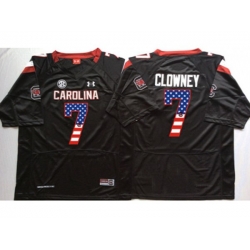 South Carolina Gamecocks #7 Jadeveon Clowney Black USA Flag College Jersey South Carolina Gamecocks #7 Jadeveon Clowney Black USA Flag College Jersey