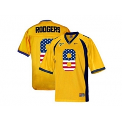 2016 US Flag Fashion Mens California Golden Bears Aaron Rodgers #8 College Football Jersey - Gold 2016 US Flag Fashion Mens California Golden Bears Aaron Rodgers #8 College Football Jersey - Gold