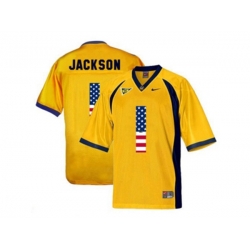 2016 US Flag Fashion Mens California Golden Bears DeSean Jackson #1 College Football Jersey - Golden 2016 US Flag Fashion Mens California Golden Bears DeSean Jackson #1 College Football Jersey - Golden