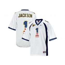 2016 US Flag Fashion Mens California Golden Bears DeSean Jackson #1 College Football Jersey - White 2016 US Flag Fashion Mens California Golden Bears DeSean Jackson #1 College Football Jersey - White