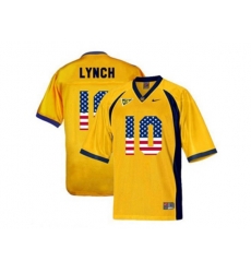 2016 US Flag Fashion Mens California Golden Bears Marshawn Lynch #10 College Football Jersey - Golden