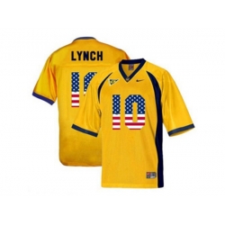 2016 US Flag Fashion Mens California Golden Bears Marshawn Lynch #10 College Football Jersey - Golden 2016 US Flag Fashion Mens California Golden Bears Marshawn Lynch #10 College Football Jersey - Golden