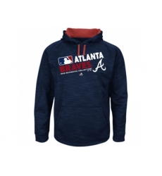 Atlanta Braves Big & Tall On-Field Navy Team Choice Streak Therma Base Fleece Hoodie