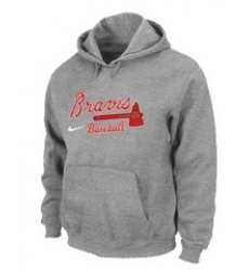 Atlanta Braves Pullover Hoodie Grey