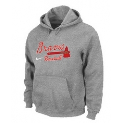 Atlanta Braves Pullover Hoodie Grey Atlanta Braves Pullover Hoodie Grey