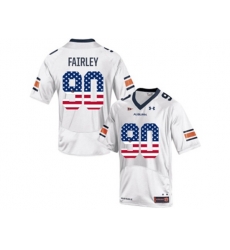 2016 US Flag Fashion Mens Under Armour Nick Fairley #90 Auburn Tigers College Football Jersey - White