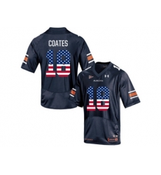2016 US Flag Fashion Mens Under Armour Sammie Coates #18 Auburn Tigers College Football Jersey - Navy Blue