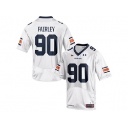 Mens Under Armour Nick Fairley #90 Auburn Tigers College Football Jersey - White