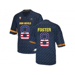 2016 US Flag Fashion Mens Arizona State Sun Devils D.J. Foster #8 College Football Jersey - Black 2016 US Flag Fashion Mens Arizona State Sun Devils D.J. Foster #8 College Football Jersey - Black