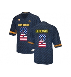 2016 US Flag Fashion Mens Arizona State Sun Devils Mike Bercovici #2 College Football Jersey - Black