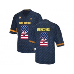 2016 US Flag Fashion Mens Arizona State Sun Devils Mike Bercovici #2 College Football Jersey - Black 2016 US Flag Fashion Mens Arizona State Sun Devils Mike Bercovici #2 College Football Jersey - Black