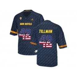 2016 US Flag Fashion Mens Arizona State Sun Devils Pat Tillman #42 College Football Jersey - Black 2016 US Flag Fashion Mens Arizona State Sun Devils Pat Tillman #42 College Football Jersey - Black