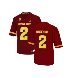 Mens Arizona State Sun Devils Mike Bercovici #2 College Football Jersey - Maroon