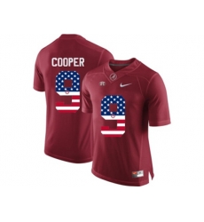 2016 US Flag Fashion Alabama Crimson Tide Amari Cooper #9 College Football Limited Jersey - Crimson