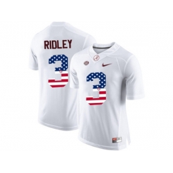 2016 US Flag Fashion Alabama Crimson Tide Calvin Ridley #3 College Football Limited Jersey - White