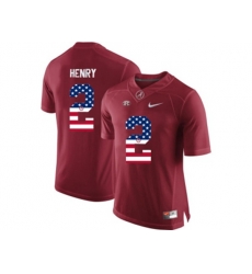 2016 US Flag Fashion Alabama Crimson Tide Derrick Henry #2 College Football Limited Jersey - Crimson