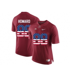 2016 US Flag Fashion Alabama Crimson Tide O.J Howard #88 College Football Limited Jersey - Crimson