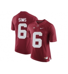 Alabama Crimson Tide Blake Sims #6 College Football Diamond Quest Jerseys - Crimson