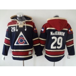 Colorado Avalanche #29 Nathan MacKinnon Navy Blue Sawyer Hooded Jerseys Colorado Avalanche #29 Nathan MacKinnon Navy Blue Sawyer Hooded Jerseys