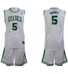 Boston Celtics #5 Garnett White Suit