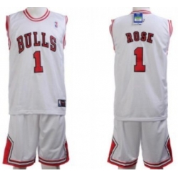 Chicago Bulls #1 Rose White Suit