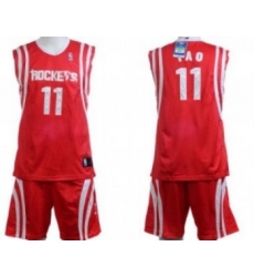 Houston Rockets #11 Yao Red Suit