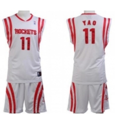 Houston Rockets #11 Yao White Suit