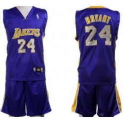 Los Angeles Lakers #24 Bryant Purple Suit