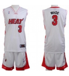 Miami Heat #3 Wade White Suit