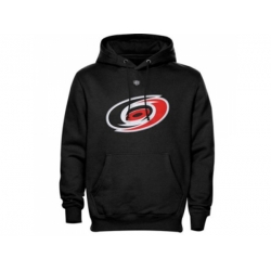 Carolina Hurricanes Black Old Time Hockey Big Logo with Crest Pullover Hoodie