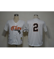 MLB Jerseys Houston Colts 2# Fox Cream M&N
