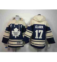 youth nhl jerseys toronto maple leafs #17 clark blue-cream[pullover hooded sweatshirt][patch C]