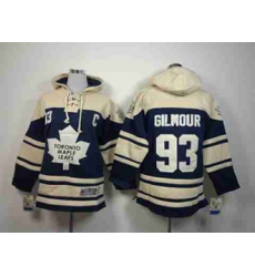 youth nhl jerseys toronto maple leafs #93 gilmour blue-cream[pullover hooded sweatshirt][patch C]