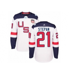 Youth Adidas Team USA #21 Derek Stepan Authentic White Home 2016 World Cup Ice Hockey Jersey Youth Adidas Team USA #21 Derek Stepan Authentic White Home 2016 World Cup Ice Hockey Jersey