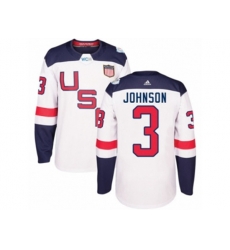 Youth Adidas Team USA #3 Jack Johnson Authentic White Home 2016 World Cup Ice Hockey Jersey Youth Adidas Team USA #3 Jack Johnson Authentic White Home 2016 World Cup Ice Hockey Jersey