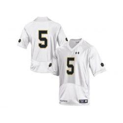 2015 Under Armour Mens Norte Dame Fighting Irish #5 Shamrock Series College Football Jersey - White