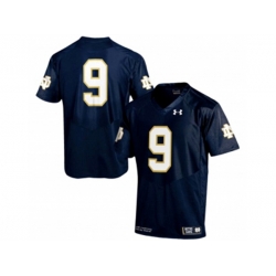 2015 Under Armour Mens Norte Dame Fighting Irish #9 College Football Jersey - Navy Blue